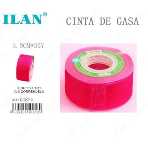 Nastro ILAN Gasa 3,8 cm 35Y Rosso Rosa per Artigianato - Product Image 3