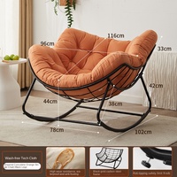Fauteuil à bascule moderne en métal pour salon, mobilier de maison ou de villa, idéal pour chambre à coucher, canapé paresseux, chaise à bascule de loisirs