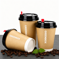 Lebensmittelechte Becher Kompostierbare Einweg-Pappbecher mit Individuellem Logo Bedruckte Pappbecher für Café Takeaway-Getränke mit RoHS