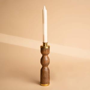 Portavelas de Cerámica Blanco Estilo Antiguo, Hecho a Mano, Forma de Pilar, Sección Inferior de 7 cm y Altura de 21 cm, para Linterna o Vela - Product Image 4