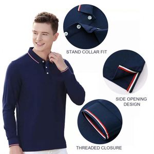 Design Long-sleeves Cotton Sublimated Designer Polo Shirt Private Label Mens Luxury Oversize Comfortable Top Selling - Product Image 1