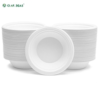 Bol en bagasse 100 % biodégradable écologique, résistant à la chaleur et compatible micro-ondes, idéal pour le camping, les fêtes, les restaurants et les plats à emporter