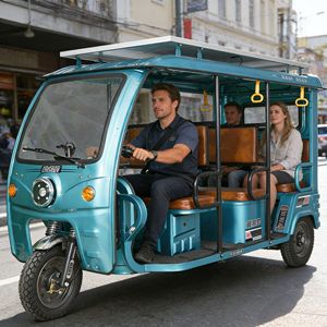 Triciclo Eléctrico FGQ de Alta Calidad, Taxi Abierto de 6 Pasajeros con 3 Ruedas, Aprobado para <span class=keywords><strong>Adultos</strong></span> - Product Image 1