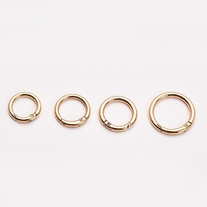 Vente en gros métal de haute qualité alliage de zinc couleur argent noir anneau rond fendu à ressort porte-clés <span class=keywords><strong>boucle</strong></span> anneau pour sac en cuir - Product Image 4
