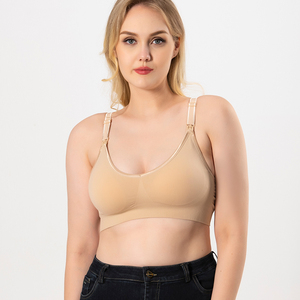 Venta al por mayor de fábrica Mujeres Frente Abierto Inalámbrico Embarazada Ligeramente <span class=keywords><strong>Lactancia</strong></span> Maternidad Enfermerí<span class=keywords><strong>a</strong></span> Sujetadores Sexy <span class=keywords><strong>Sujetador</strong></span> de <span class=keywords><strong>lactancia</strong></span> acanalado - Product Image 2