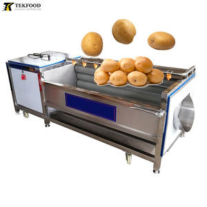 TEKFOOD Petite machine à laver et à éplucher les racines de pommes de terre à rouleau à <span class=keywords><strong>brosse</strong></span> industrielle Machine à éplucher les carottes et gingembre à vendre - Product Image 1