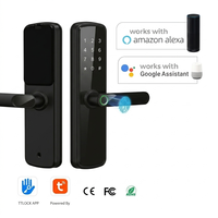 Serrure de sécurité de haute qualité en aluminium pour porte intelligente avec poignée électrique à empreinte digitale numérique Tuya TTlock Alexa, sans clé
