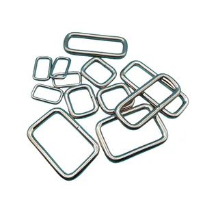2023 New Design stainless steel main chain welding D-ring square ring buckle metal square ring buckle rectangular buckle