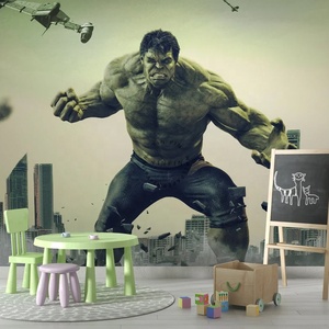Papel Tapiz Removible Moderno con Diseño de <span class=keywords><strong>Hulk</strong></span> Superhéroe para Habitación Infantil, Decoración del Hogar, Diseño Botánico Impermeable para Sala de Estar - Product Image 3