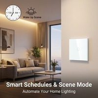 Mvava CE RoHS 1/2/3/4 Gang 600W Europe Zigbee Tuya Alexa Télécommande Lumière Interrupteur Mural Tactile Connecté Wi-Fi Maison Intelligente