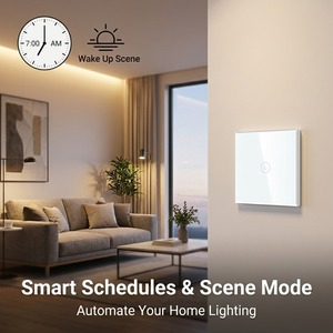 สวิตช์ไฟอัจฉริยะแบบสัมผัสติดผนัง Mvava CE RoHS 1/2/3/4 ช่อง 600w ยุโรป Zigbee Tuya Alexa ควบคุมระยะไกลผ่านรีโมท  สำหรับบ้านอัจฉริยะ  ควบคุมผ่าน <span class=keywords><strong>Wifi</strong></span> - Product Image 4
