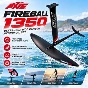 Aile de hydrofoil Fireball 1350 Ultra High Mod Carbon pour la navigation en vent arrière : levage stable, glisse longue et performance d'aile avant efficace - Product Image 1