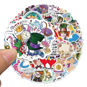 Imperméable à l'eau Durable dessin animé autocollant mignon <span class=keywords><strong>Alice</strong></span> dessin animé autocollant téléphone étui <span class=keywords><strong>Journal</strong></span> <span class=keywords><strong>d</strong></span>écoration Unique en gros cadeaux promotionnels - Product Image 4