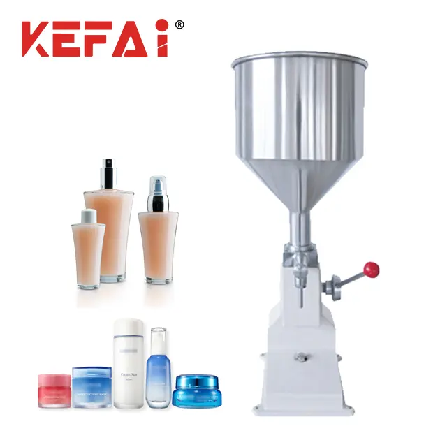 آلة تعبئة يدوية بالضغط من KEFAI بسعر منخفض لكريم التجميل والعناية بالبشرة