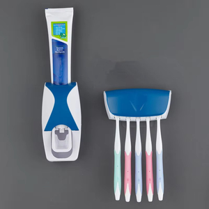 Wholesale Automatic Storage Rack Bracket Non-Punching <b>Toothpaste</b> Squeezer Free Scratch Adhesive for Bathroom Plastic. - Product Image 5