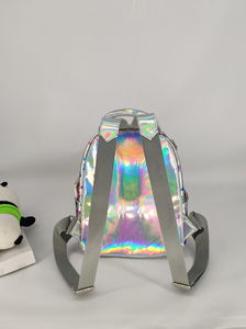 全息银色蝴蝶女式背包迷你时尚旅行包适合女士青少年激光书包可立即发货定制徽标 - Product Image 4