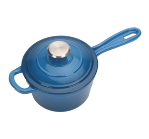 Pentola Piccola Multiuso in Ghisa Smaltata <span class=keywords><strong>Blu</strong></span>, Casseruola in Ghisa Resistente - Product Image 5