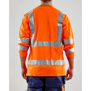 Blaklader เสื้อยืดแขนยาว UV Hi-Vis 338110705300M, เสื้อทำงาน HI-VIS 7330509369180สีส้ม - Product Image 3