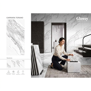 Canyon Grey Onyx Glossy Porcelain Tiles 24x48 Inch Modern Polished Surface for Elegant Interior Floors - Product Image 5