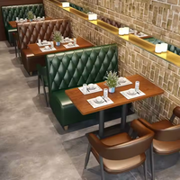 Bancs de café modernes sur mesure, tables et chaises de restauration rapide, ensembles de meubles de café, banquettes de restaurant