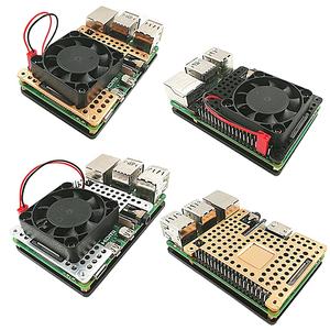AISmartlink ahududu <span class=keywords><strong>Pi</strong></span> 4B kabuk ahududu <span class=keywords><strong>Pi</strong></span> 3B + kabuk 4010 Fan ısı emici ahududu <span class=keywords><strong>Pi</strong></span> kabuk ile uyumlu - Product Image 1