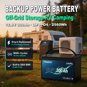 Batterie au phosphate de fer et de lithium TPENERGY 200Ah 12V, station d'alimentation de secours pour le camping, stockage solaire hors réseau - Product Image 2