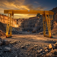 Vente de grues Goliath : Grue portique électrique monopoutre portable 70 tonnes pour extérieur, équipement de chargement, composants essentiels 4 30 25 tonnes