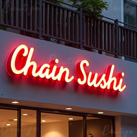 Letras 3D con Iluminación Frontal y Trasera, Letras LED Iluminadas para Exteriores, Letreros Personalizados para Edificios, Letreros Comerciales para Fachadas de Tiendas
