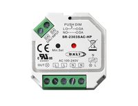 Sunricher SR-2303SAC-HP DALI + Push Mini AC Phase Cut Dimmer, sortie unique 1,8A, entrée 100-240VAC, garantie 5 ans