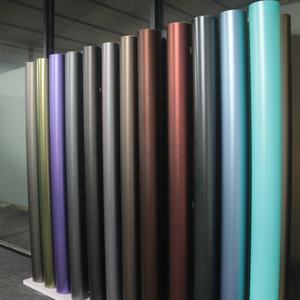 <span class=keywords><strong>Film</strong></span> vinyle automobile en métal lourd brun gris satiné 1,52*17m avec canal d'air - Product Image 4