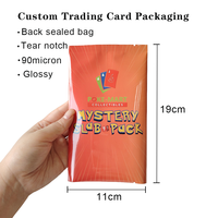 Sachets d'emballage arrière thermosoudés imprimés sur mesure en plastique Mylar, pochettes en aluminium pour cartes à collectionner, sachets pour usage en supermarché