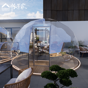 Diseño elegante Bubble Luxury Comfort mejor cúpula geodésica Tienda de campaña con textura de <span class=keywords><strong>cristal</strong></span> Dome House - Product Image 3