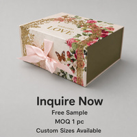 Boîte cadeau romantique en forme de rose, estampillée à chaud, laminée, impression personnalisée pour mariage et anniversaire, vente en gros, fournisseur d'usine