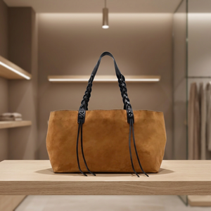 Bolso de Mano de Cuero Genuino Marrón de Lujo para Mujer, con Cierre de Cremallera, Correa de Cadena, Impermeable, Estilo Occidental, Portátil, Duradero, Capacidad de 1-1.9L - Product Image 3