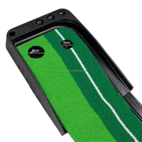 Tapis de putting intérieur/extérieur, service OEM, tapis d'entraînement de golf pour bureau et maison, tapis de putting de golf avec retour de balle