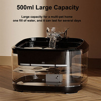 Nouvelle fontaine à eau électrique USB pour chien en plastique transparent de grande capacité 5L, fontaine à eau automatique pour animaux de compagnie, fontaine à eau pour animaux de compagnie