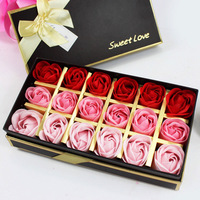 Kotak Hadiah Bunga Sabun Bear Rose 12/18 Pcs Bunga Sabun Buatan Kreatif Hadiah Romantis Hari Valentine