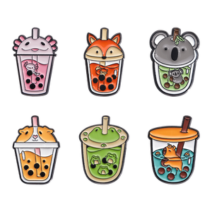 动物饮料杯珐琅胸针青蛙狐狸浣熊背包徽章服装配件礼品饰品卡通给朋友 - Product Image 2