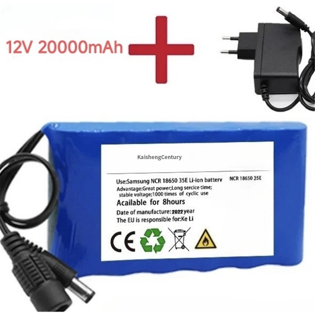 18650 Lithium Battery 3S2P 12V 20000mah rechargeable battery Lithium battery pack with BMS+Charger Factory direct delivery