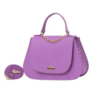 Fana femmes Vintage sac à bandoulière Gilda lavande poignée imperméable Polyester PU doublure Zip brodé pour l'été hiver - Product Image 3