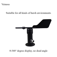Veinasa XS-WDS02-4-20mA Sensor de Medición de Dirección del Viento Metálico con Protección IP68 -20-80 ℃