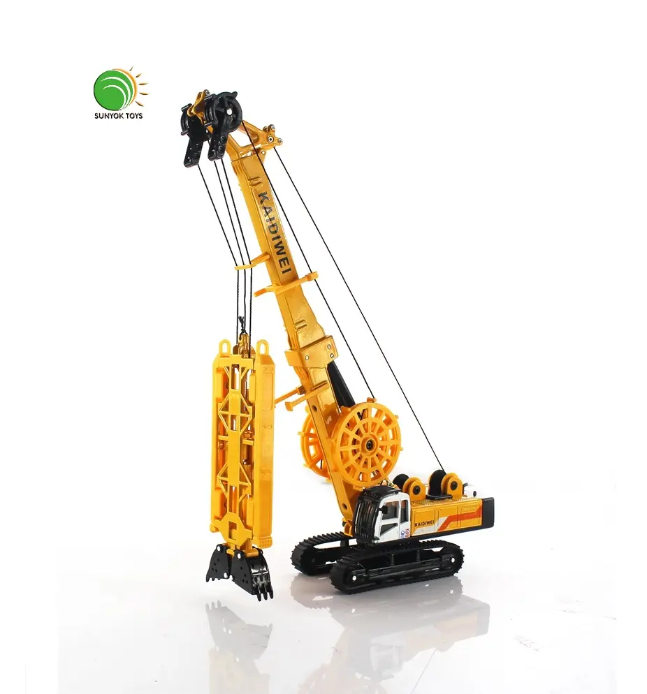 Wholesale Diecast Construction Truck Scale 1/64 ROTARY DRILLING RIG Matel Model Car