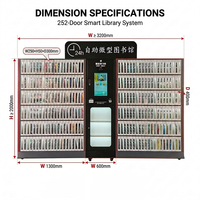 La bibliothèque HAUMR tient le casier RemoteLocker LibCabinet 21.5 "FHD Touch HF Locker Machine de caisse de livre sans surveillance pour les écoles