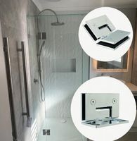 Hydrorelax Villa Charnières de porte de douche murales modernes en acier inoxydable à simple/double action, résistantes à la rouille, garantie 3 ans