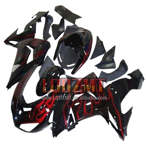 Body de inyección para <span class=keywords><strong>KAWASAKI</strong></span> <span class=keywords><strong>NINJA</strong></span> ZX 10 R 10R <span class=keywords><strong>1000</strong></span> CC ZX10R 06 07 51LQ.9 ZX1000 2006 llamas rojas <span class=keywords><strong>2007</strong></span> Kit de carenado OEM - Product Image 1