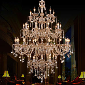 Bán Buôn Đèn Chùm Phong Cách Châu Âu Nến Pha Lê Dài Đèn Chùm Kỹ Thuật Biệt Thự Phòng Khách Xoay Cầu Thang Đèn Chùm - Product Image 2