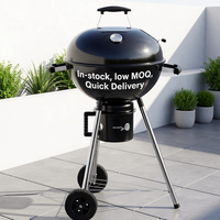 Barbecue portable moderne en acier inoxydable 304, sans fumée, pour jardin extérieur, chariot de barbecue en forme de pomme, gril à charbon de bois