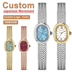 新しいヴィンテージ風のおしゃれなクォーツレディース腕時計、海外向け、軽い高級感、ハイエンド、楕円形の文字盤、売れ筋レディース腕時計 - Product Image 1