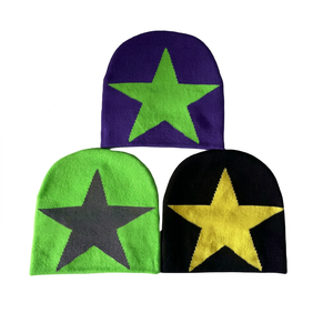 Gorro de Punto Jacquard Acrílico de Alta Calidad para las Cuatro Estaciones, Diseño Neutral Moderno para Invierno, Impresión de Letras Personalizada, Unisex - Product Image 1