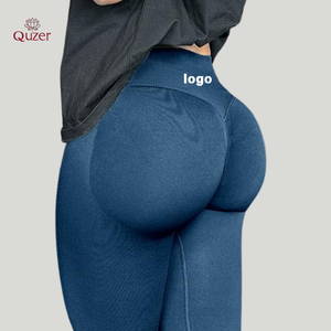 Stock Abbigliamento Sportivo da Donna Personalizzato Leggings Push-Up Arricciati Allenamento Palestra Fitness <span class=keywords><strong>Pantaloni</strong></span> Yoga Senza Cuciture da Donna - Product Image 1